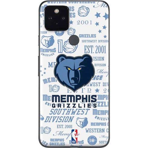 NBA Memphis Grizzlies Historic Blast Google Pixel 5a Skin